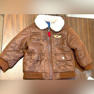 Little Me 18 month toddler brown aviator jacket